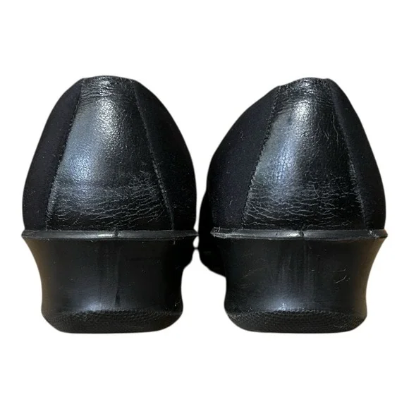 ECCO Felicia Black Slip On Wedge Loafer Women 9 Stretch Textile Comfort Shoes - Picture 5 of 9